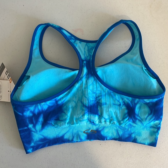 C9 Champion Blue Tie Dye Seamless Racerback Sports Bra - Picture 5 of 13